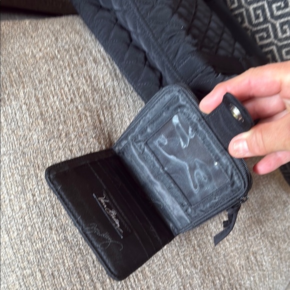 Vera Bradley Black Quilted Margie Handbag With Retired VB Bifold Wallet, NWOT - Picture 5 of 16